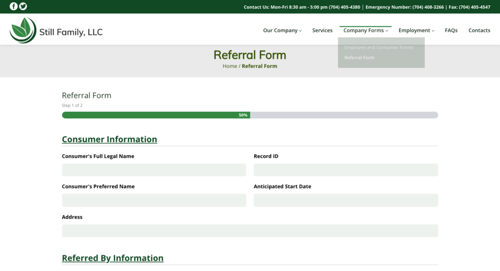 Still Family LLC Referral Form